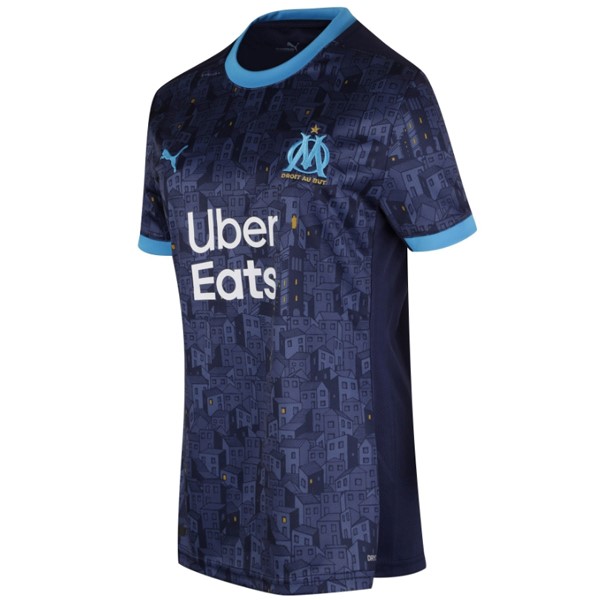 Maillot Football Marseille Exterieur Femme 2020-21 Bleu